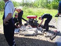 Bild vom Bericht: Feuerwehr Sarstedt übt für Nachtwettbewerb im 300 km entfernten Gräfendorf (17.08.2008)
