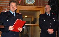 Thomas Moock erh�lt vom StadtBM das Ehrenzeichen f�r 25 Jahre Feuerwehr
